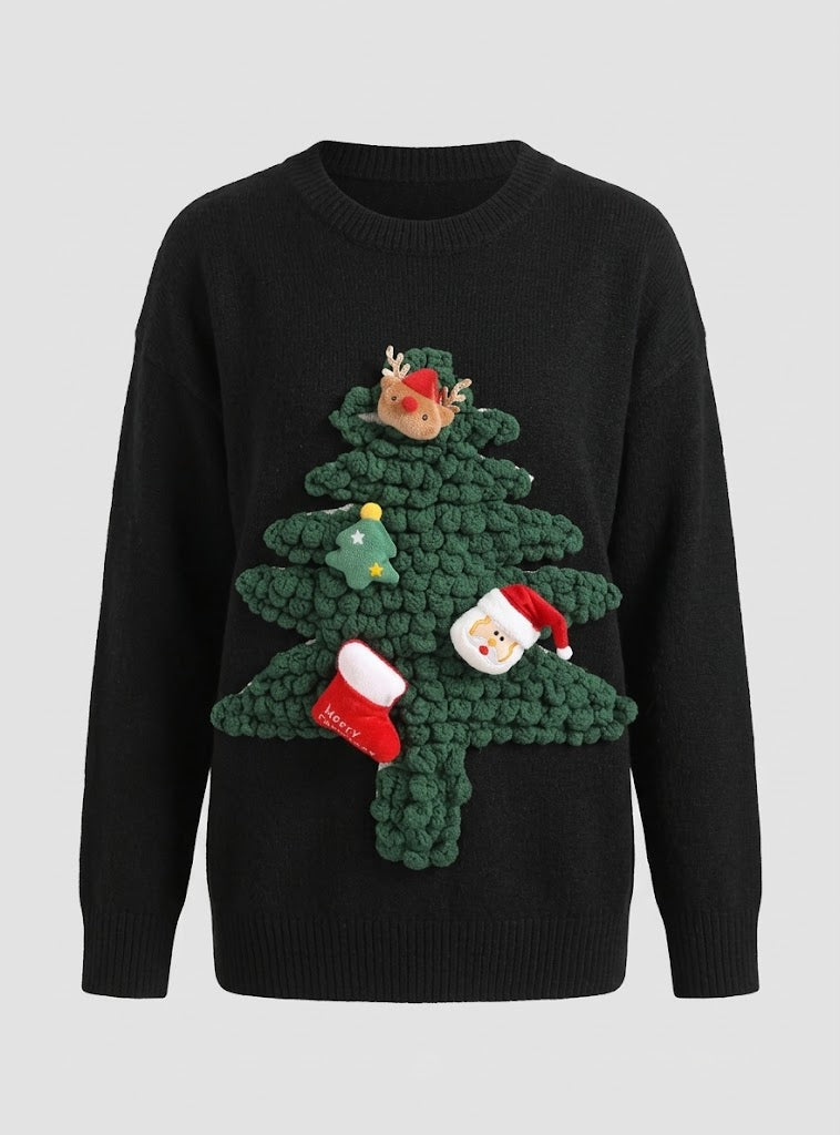 Addison | Womens Christmas Sweater Novelty Print Pull-On
