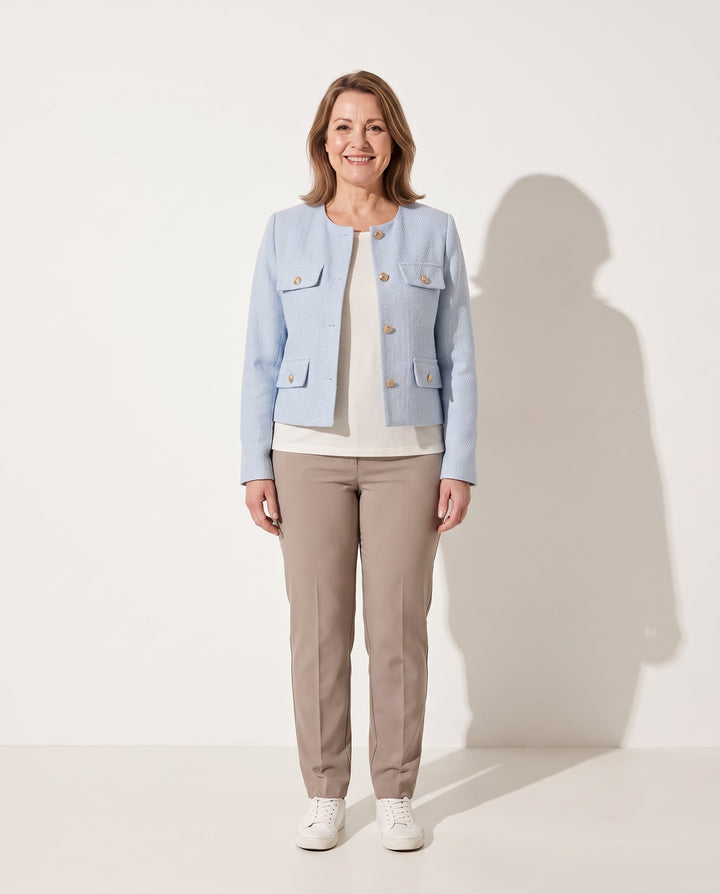 Paige | Tweed Jacket with Buttons Front Pockets
