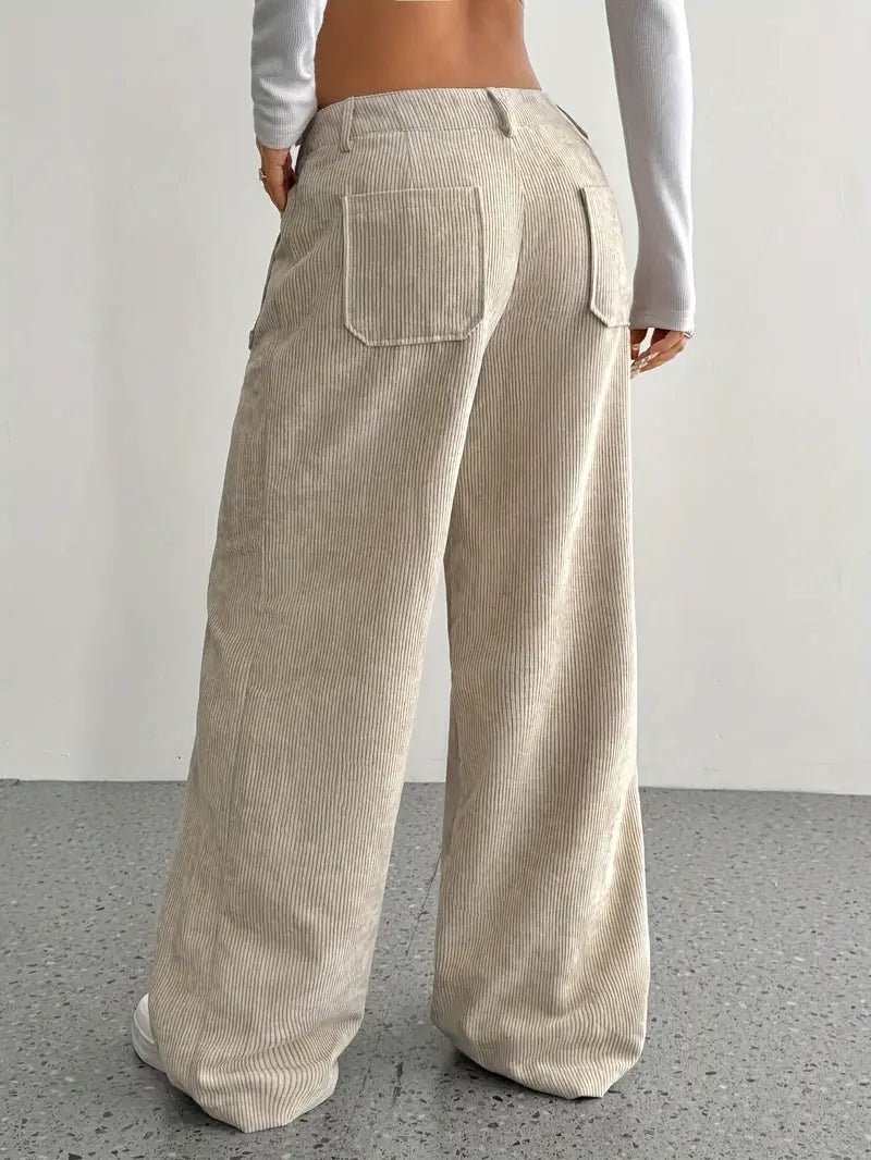 Marlowe | Wide-Leg Corduroy Womens Pants