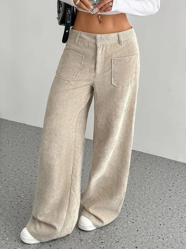 Marlowe | Wide-Leg Corduroy Womens Pants