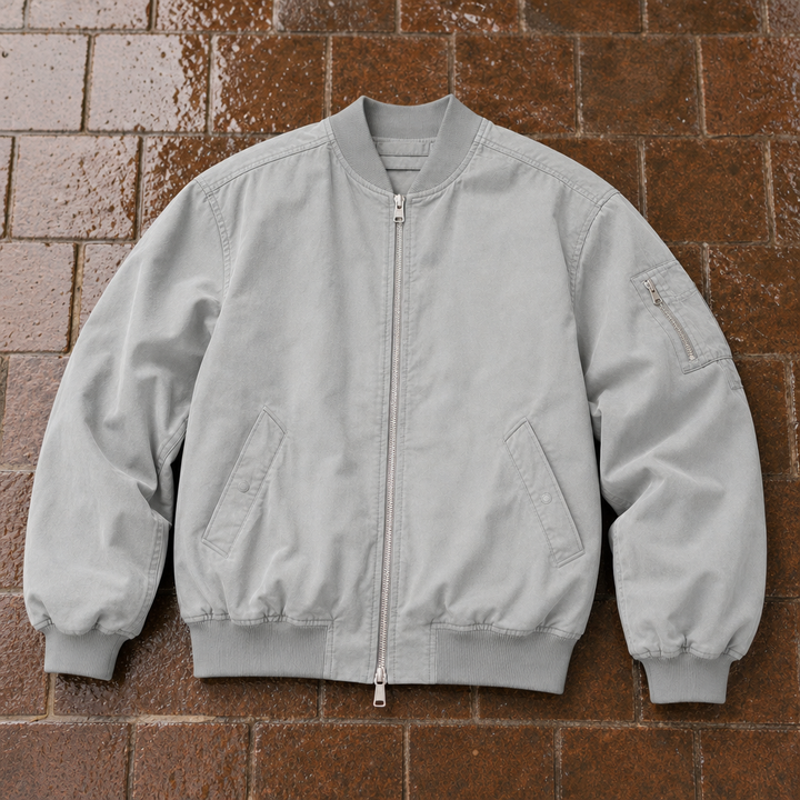 Phoebe | Cotton Bomber Jacket with Zip