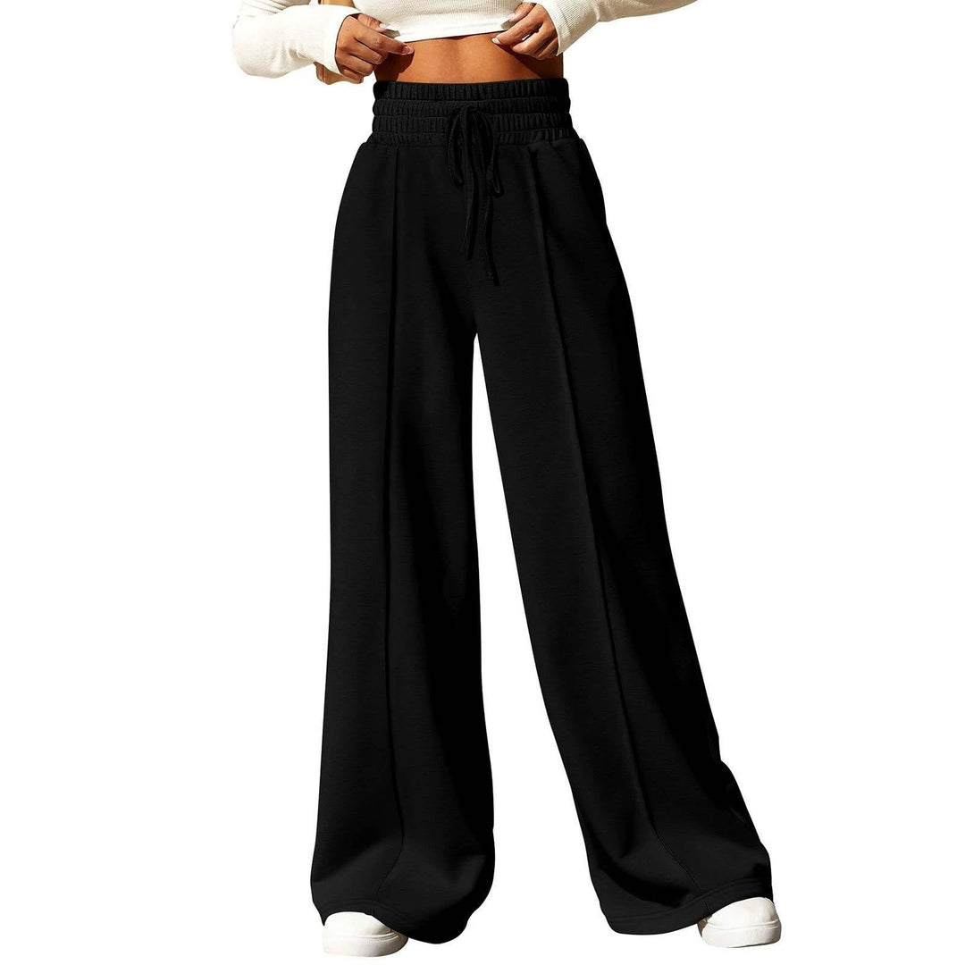 Leah | High Waist Wide Leg Pants Drawstring Trousers