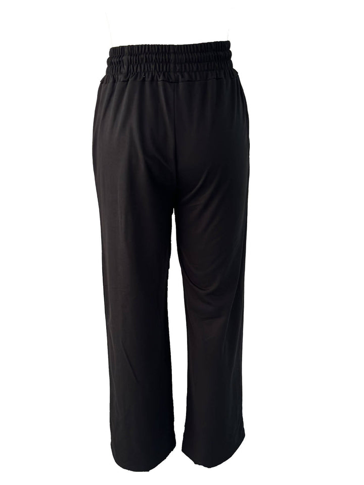 Leah | High Waist Wide Leg Pants Drawstring Trousers