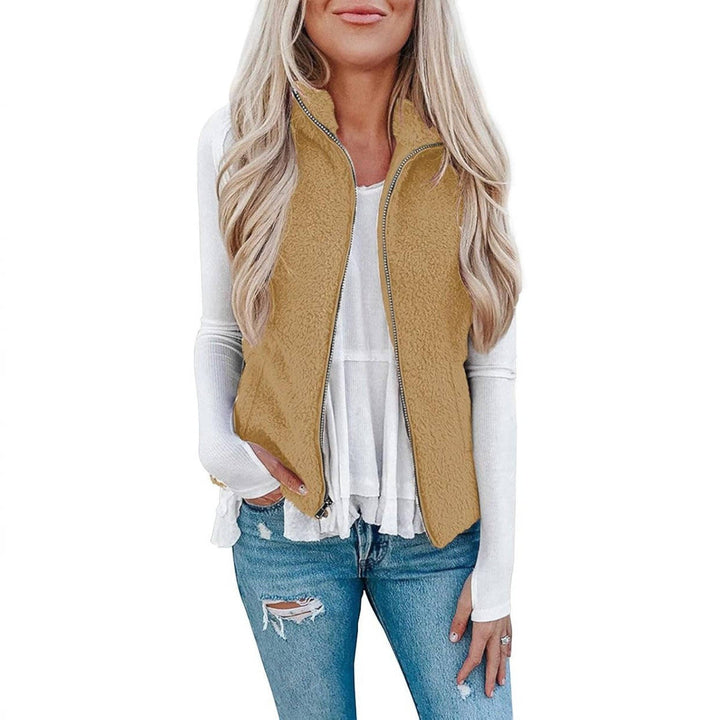 Nancy | Womens Collared Fleece Zip Vest