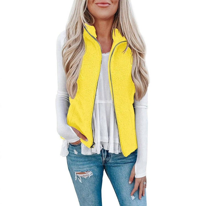 Nancy | Womens Collared Fleece Zip Vest