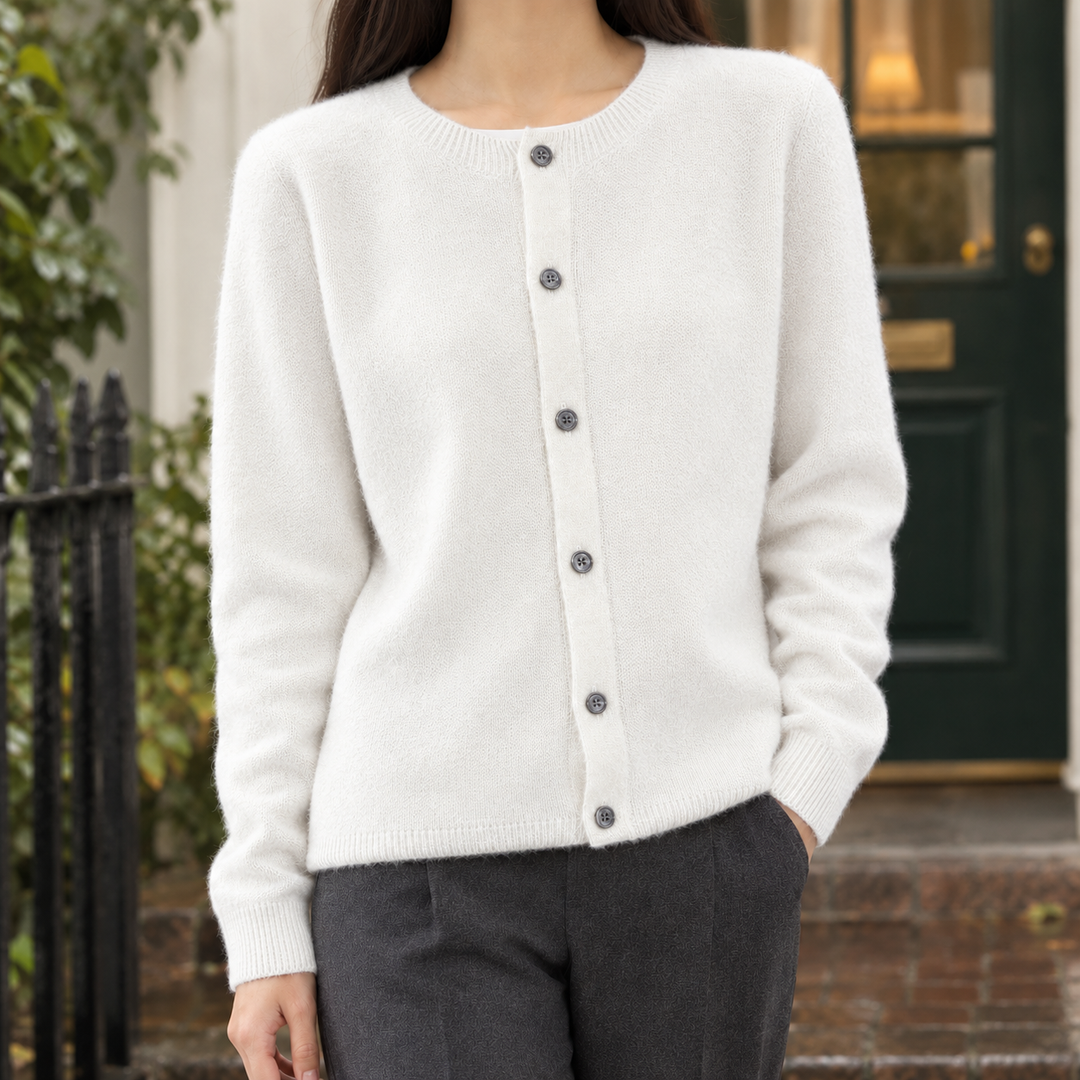 Kira | Womens Relaxed Wool Button Cardigan