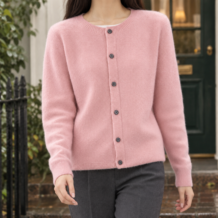 Kira | Womens Relaxed Wool Button Cardigan