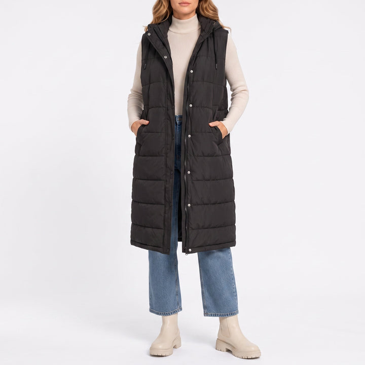 Fiona | Maxi Quilted Hooded Puffer Vest