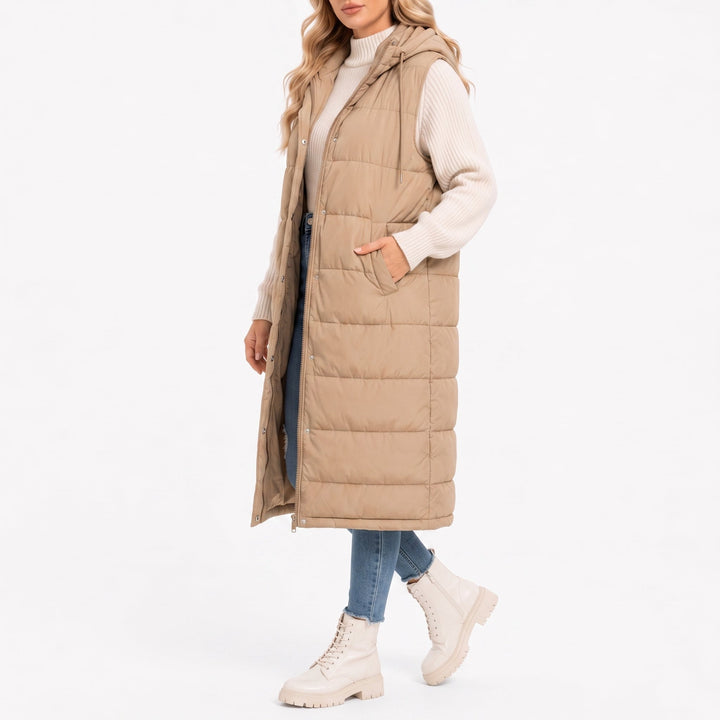 Fiona | Maxi Quilted Hooded Puffer Vest