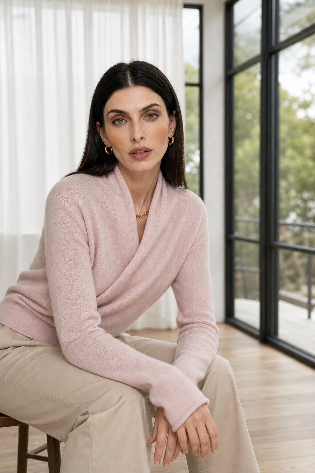 Madison | Womens Wrap Sweater Long Sleeve V-Neck