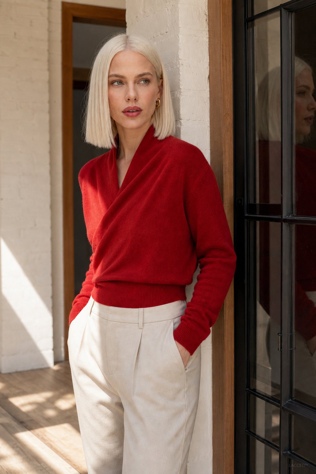 Madison | Womens Wrap Sweater Long Sleeve V-Neck