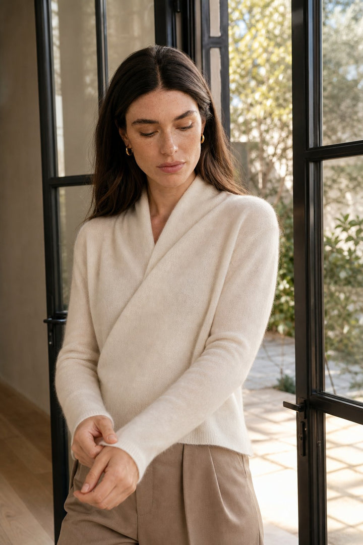 Madison | Womens Wrap Sweater Long Sleeve V-Neck