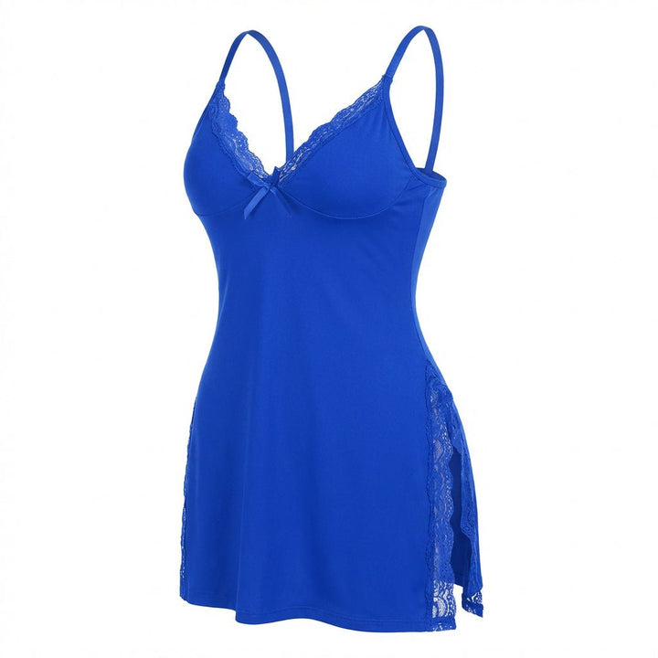 Avery | Lingeries Sleeveless V-Neck Lace Trim Mini Nightgown