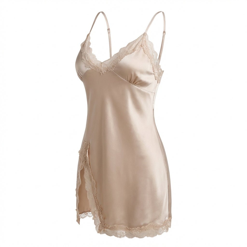 Peyton | Lingerie Satin V Neck Mini Nightgown