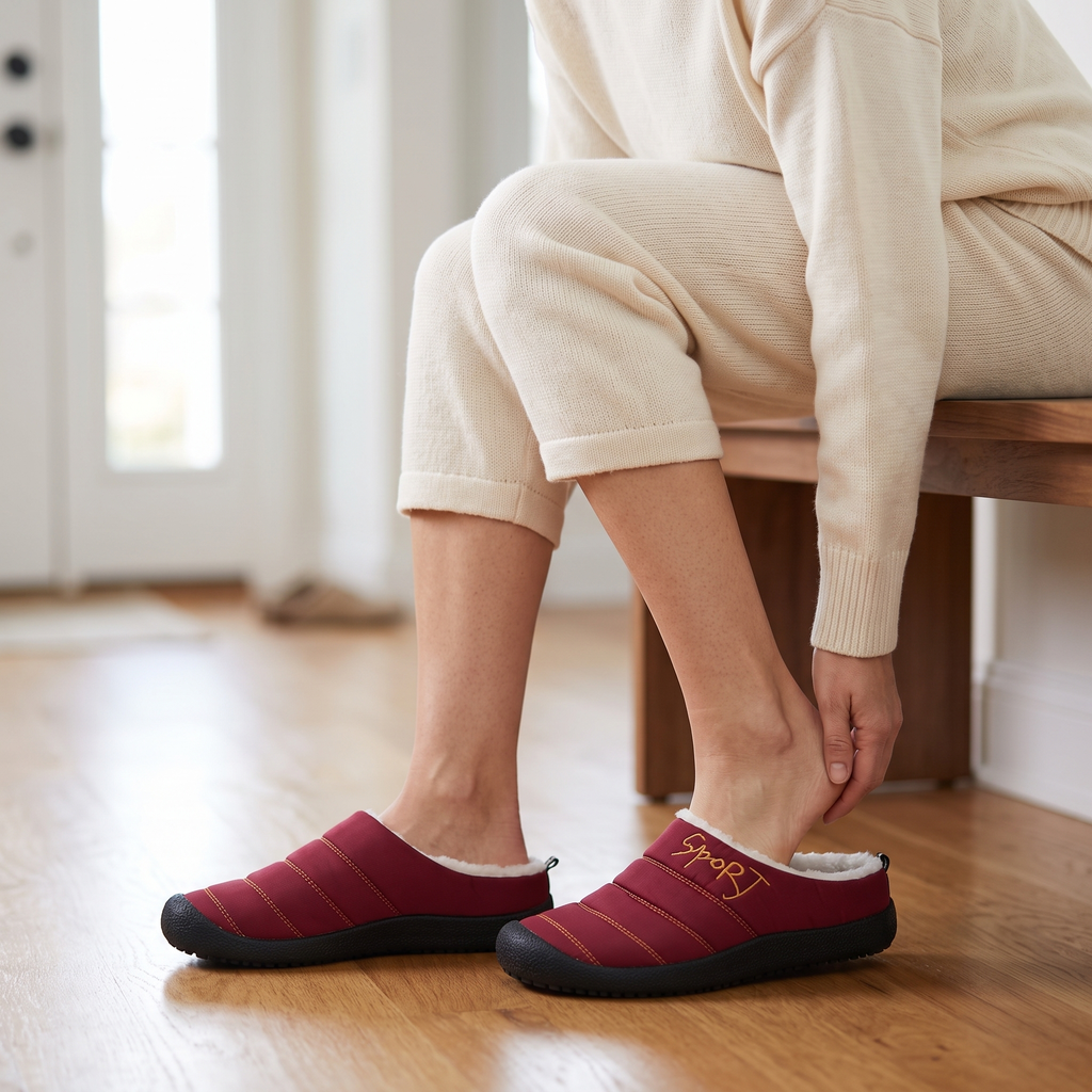 Cameron | Quilted Fur Lined Slippers