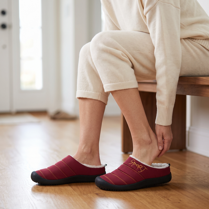Cameron | Quilted Fur Lined Slippers