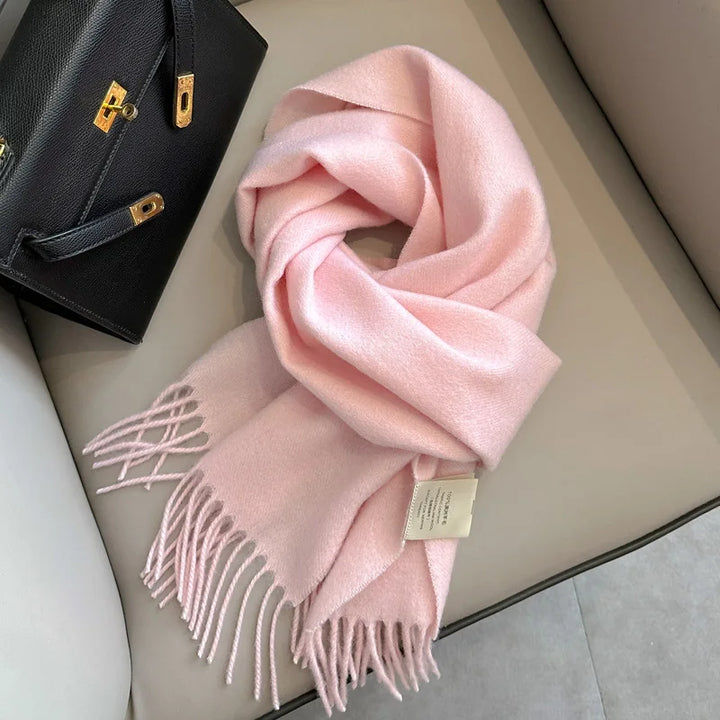 Hayden | Solid Wool Scarf Frayed Edges