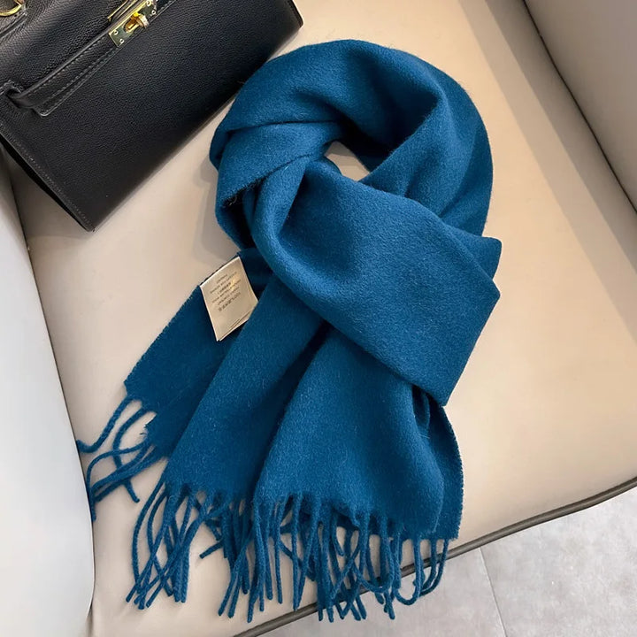 Hayden | Solid Wool Scarf Frayed Edges