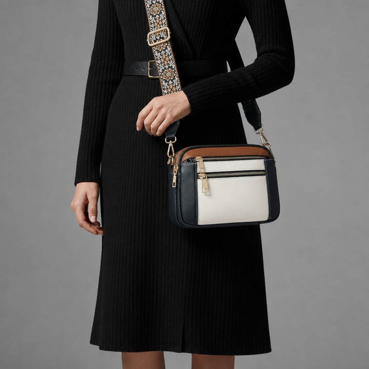 Lena | Ribbed Knit Wrap Midi Dress with Belt