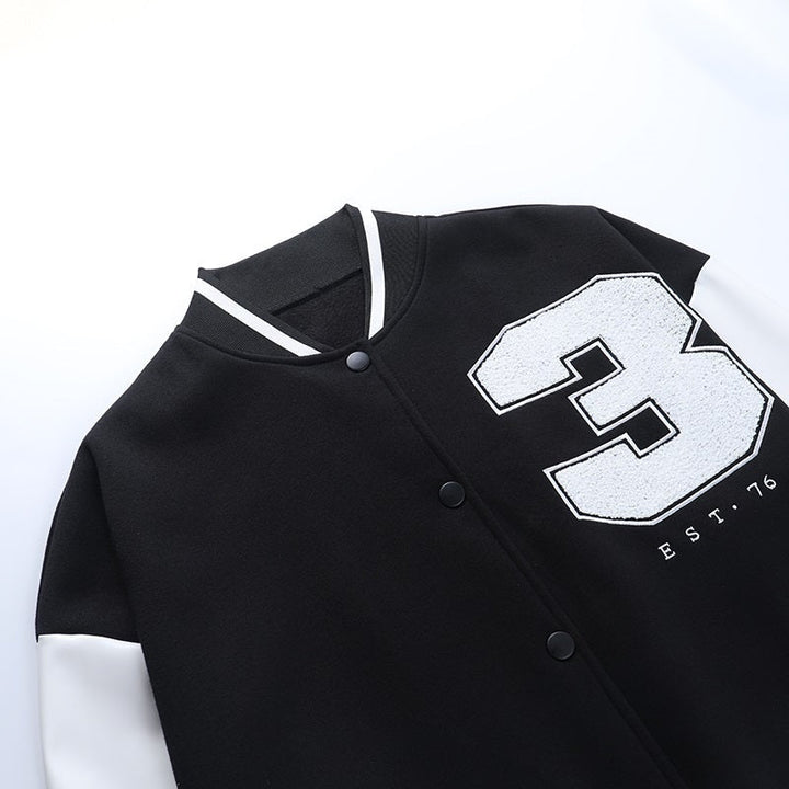 Lorelei | Oversized Varsity Jacket Contrast Sleeves