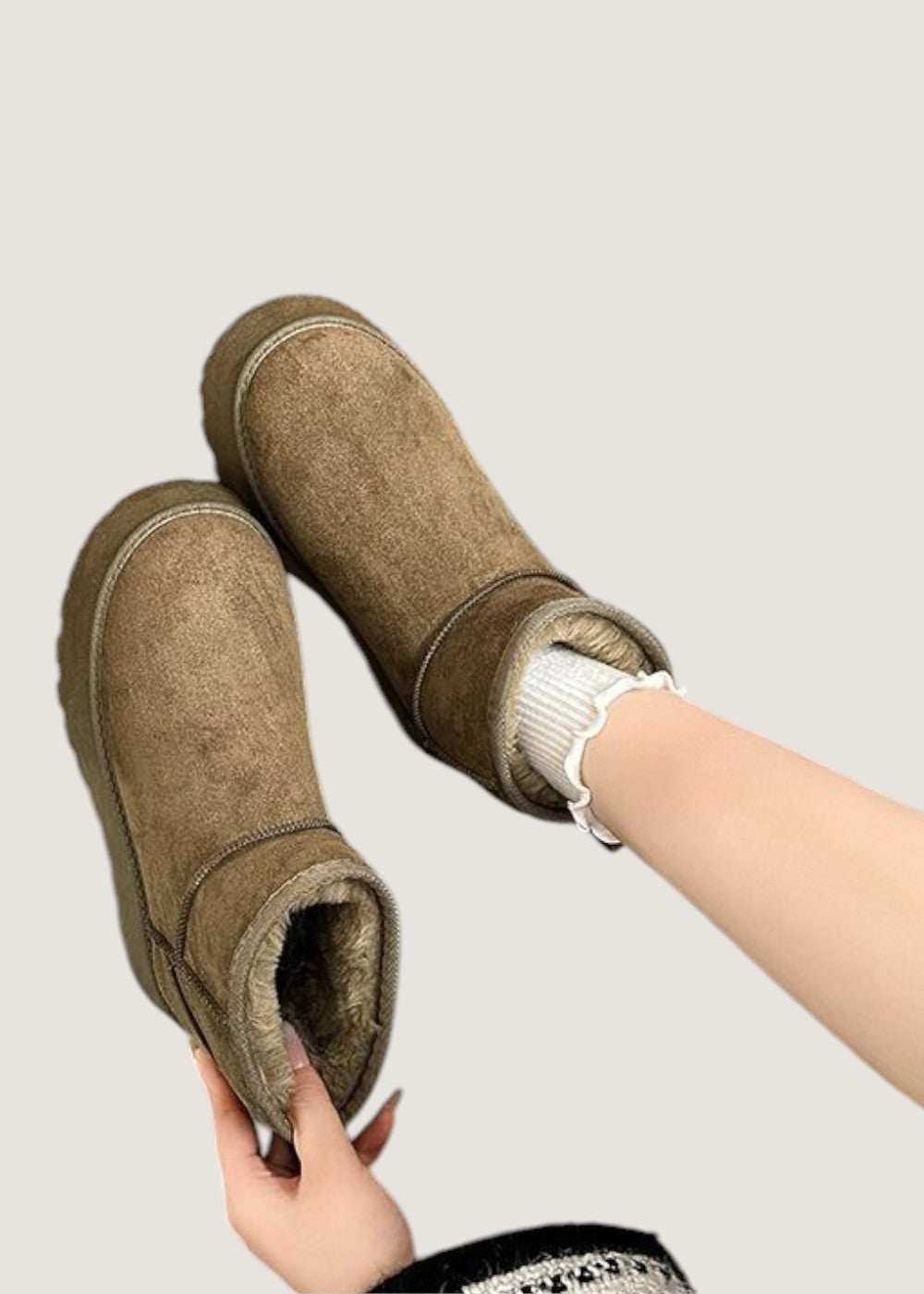 Sloane | Pull-On Faux Suede Platform Winter Boots