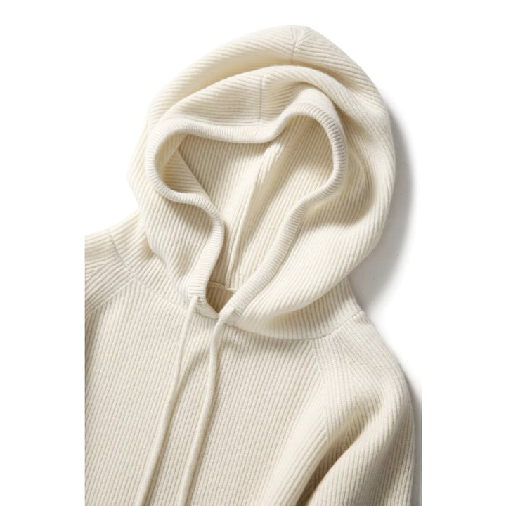 Gemma | Ribbed Knit Hoodie Raglan Sleeve Relaxed