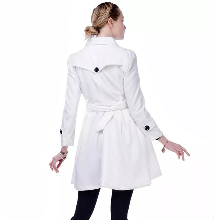 Claire | Double-Breasted Belted Flared Coat