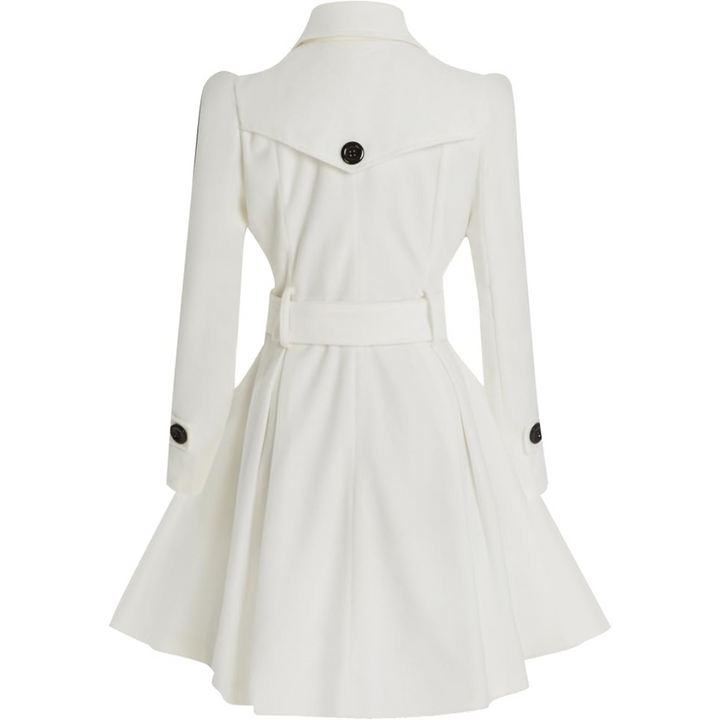 Claire | Double-Breasted Belted Flared Coat