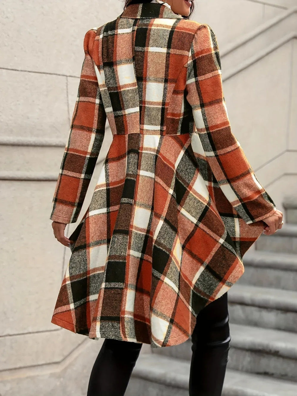 Kara | Fitted Plaid Blazer Jacket