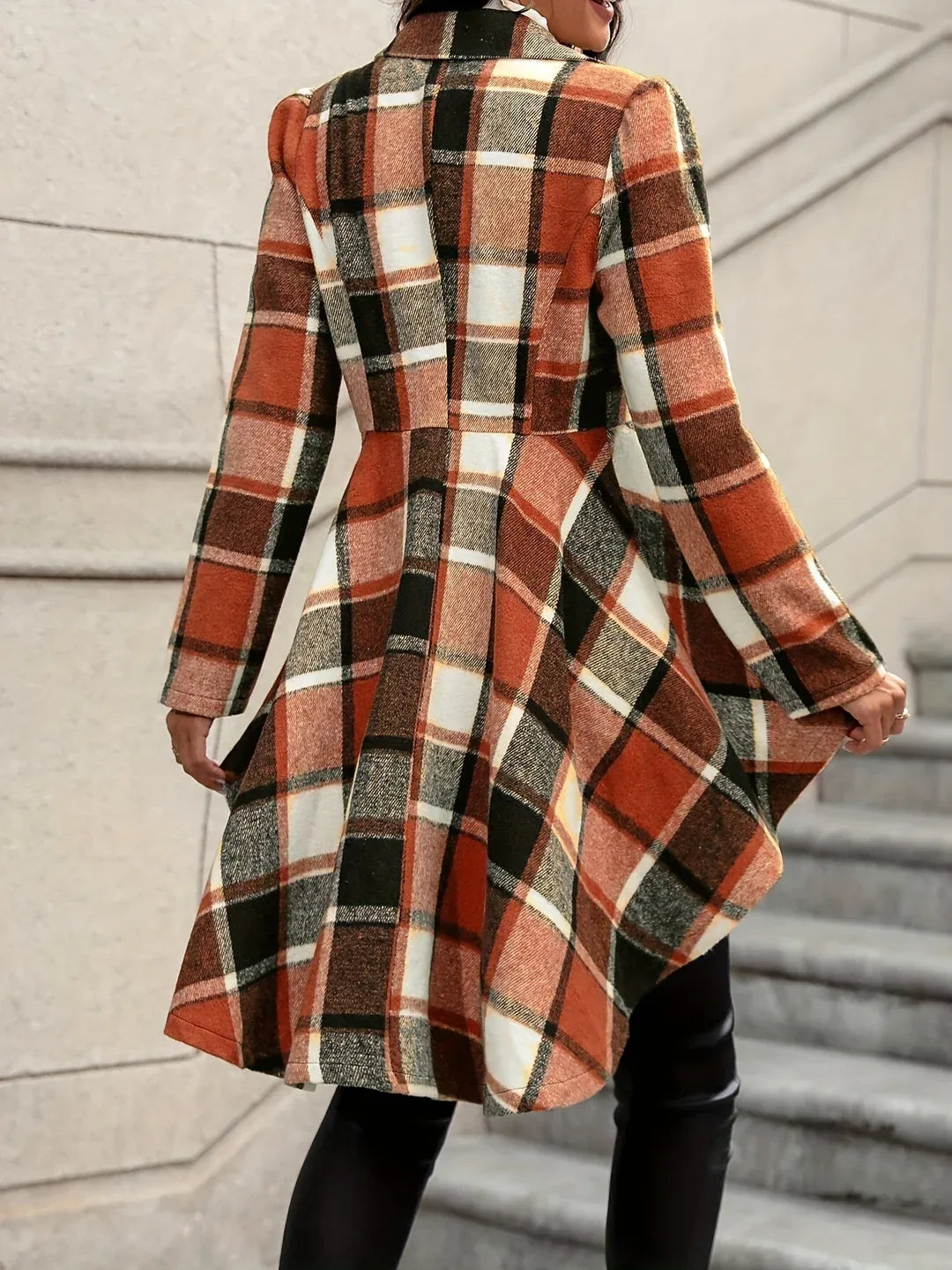 Kara | Fitted Plaid Blazer Jacket
