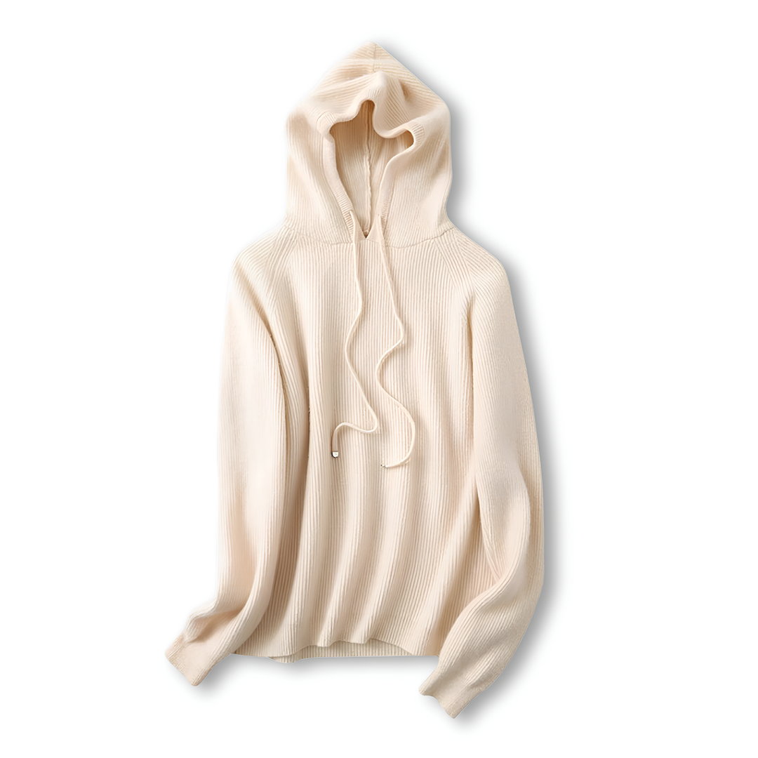 Gemma | Ribbed Knit Hoodie Raglan Sleeve Relaxed