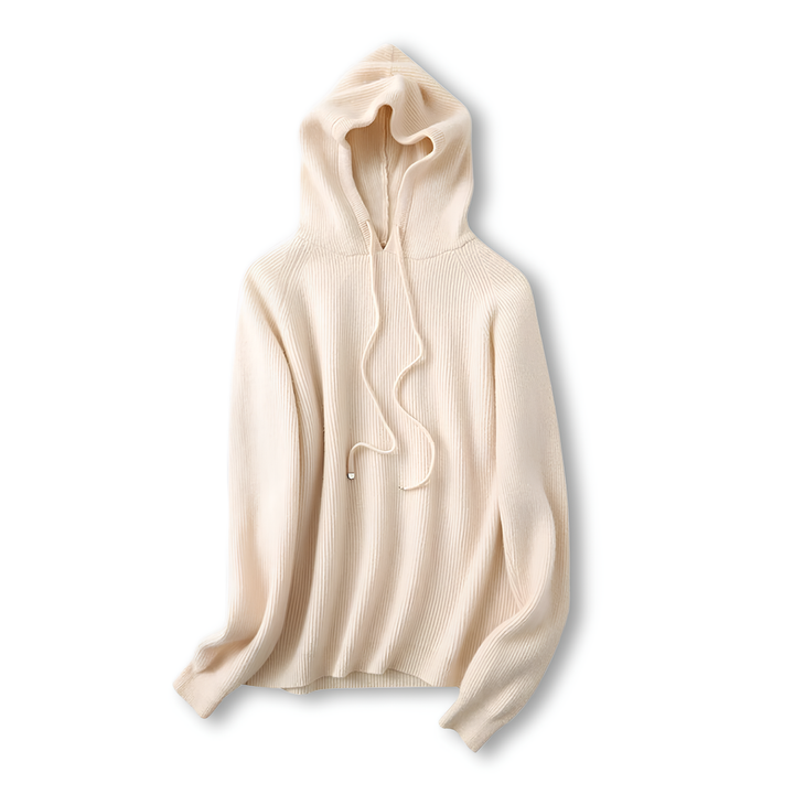 Gemma | Ribbed Knit Hoodie Raglan Sleeve Relaxed