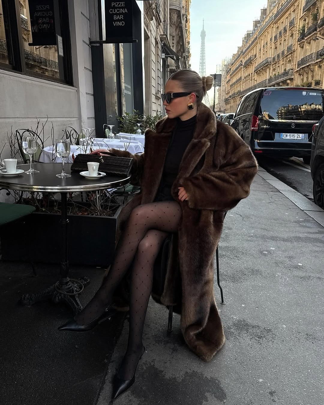 Ondine | Womens Long Faux Fur Maxi Overcoat