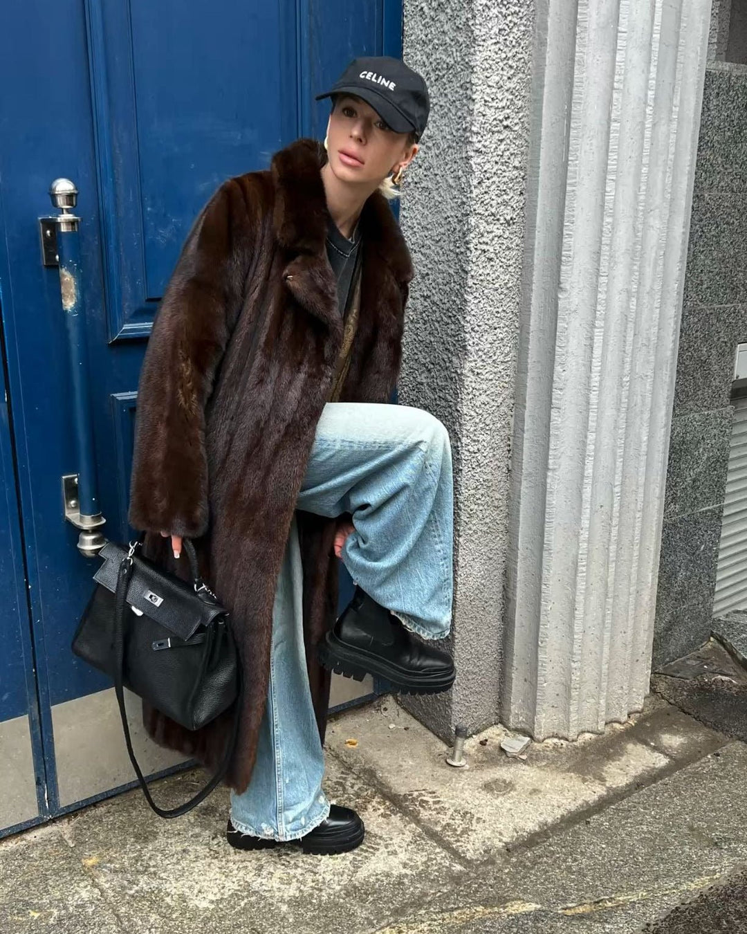 Ondine | Womens Long Faux Fur Maxi Overcoat