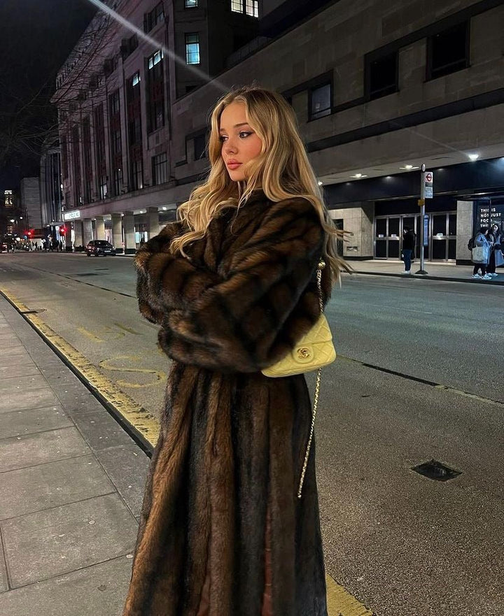 Ondine | Womens Long Faux Fur Maxi Overcoat