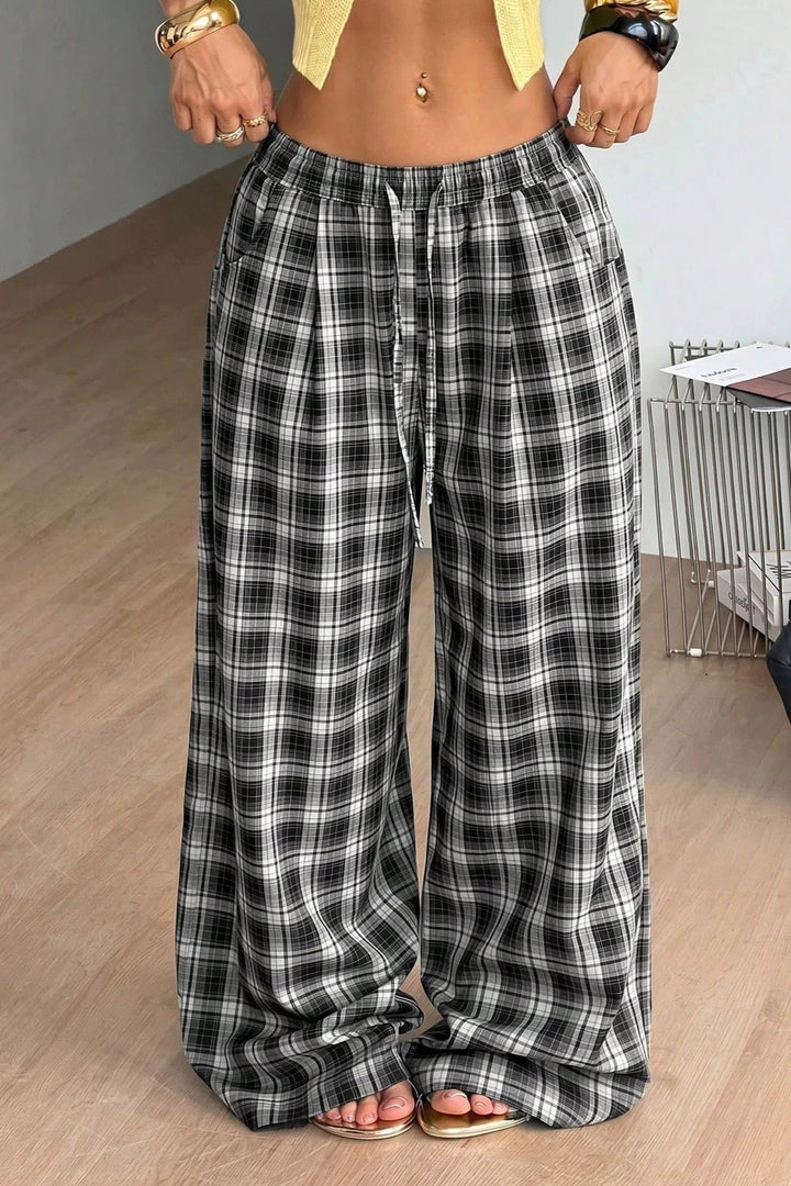 Ruby | Wide Leg Drawstring Trousers Pants