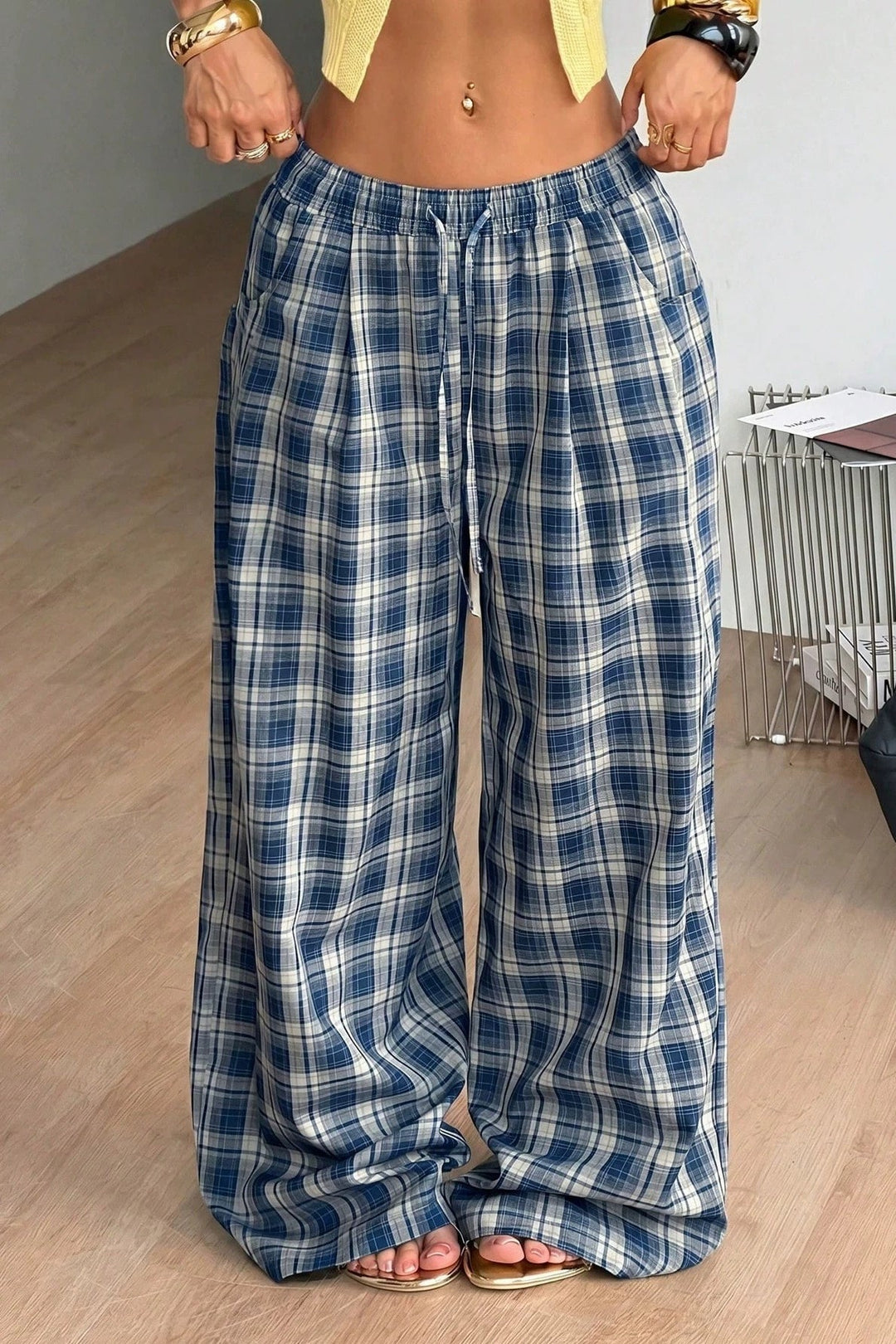 Ruby | Wide Leg Drawstring Trousers Pants