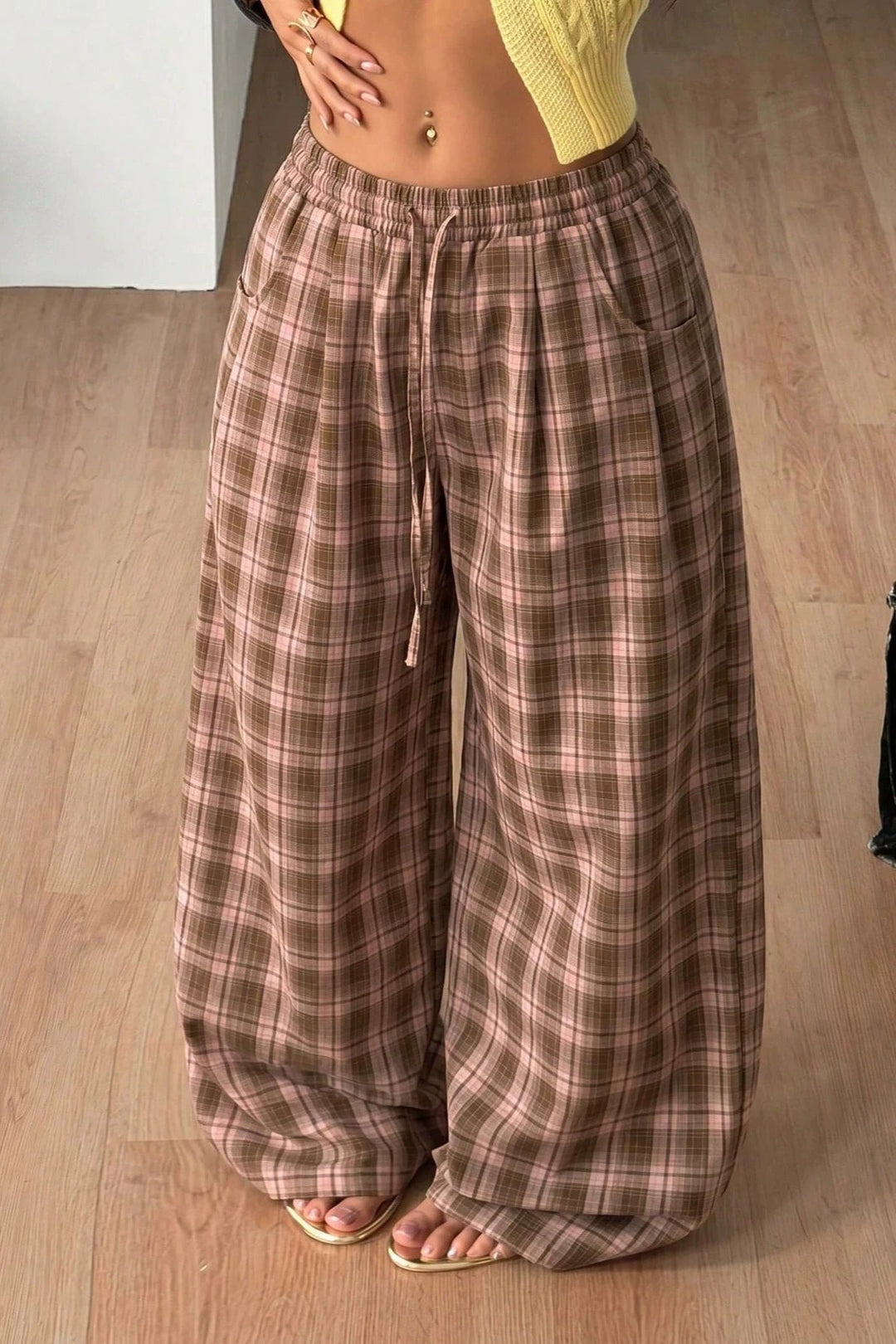 Ruby | Wide Leg Drawstring Trousers Pants