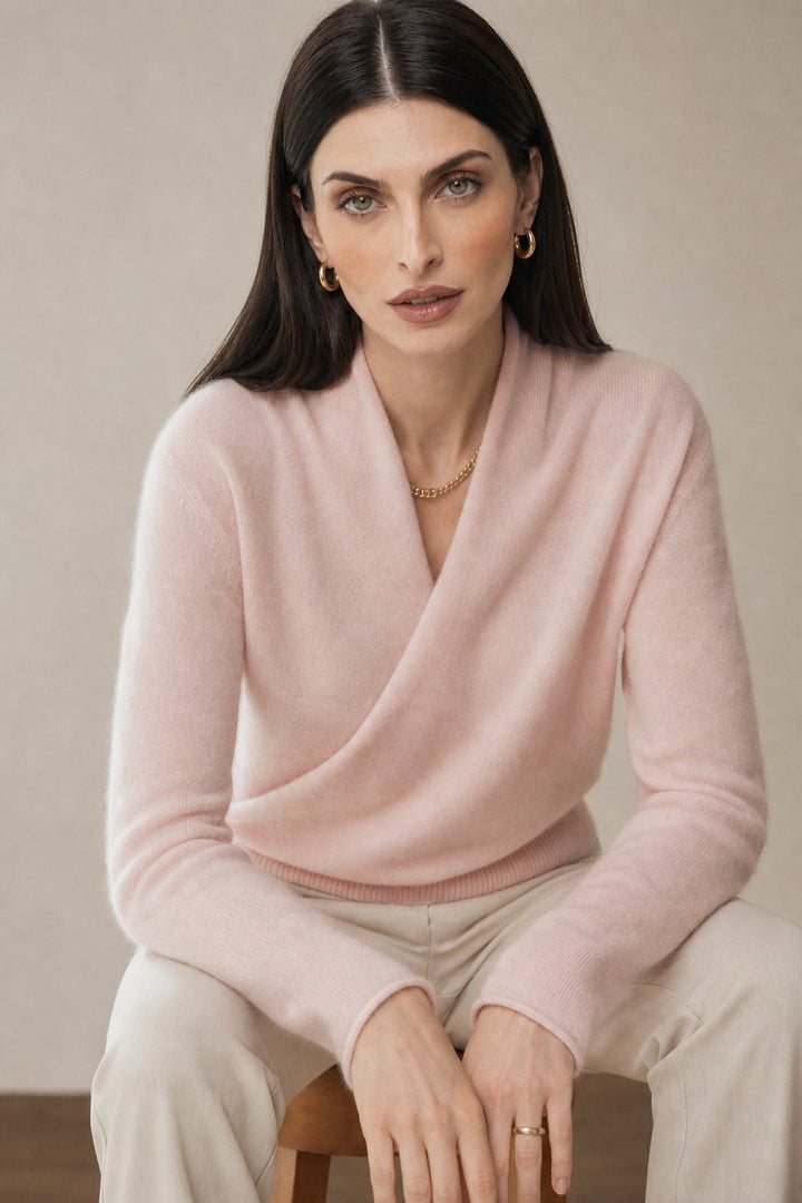 Madison | Womens Wrap Sweater Long Sleeve V-Neck