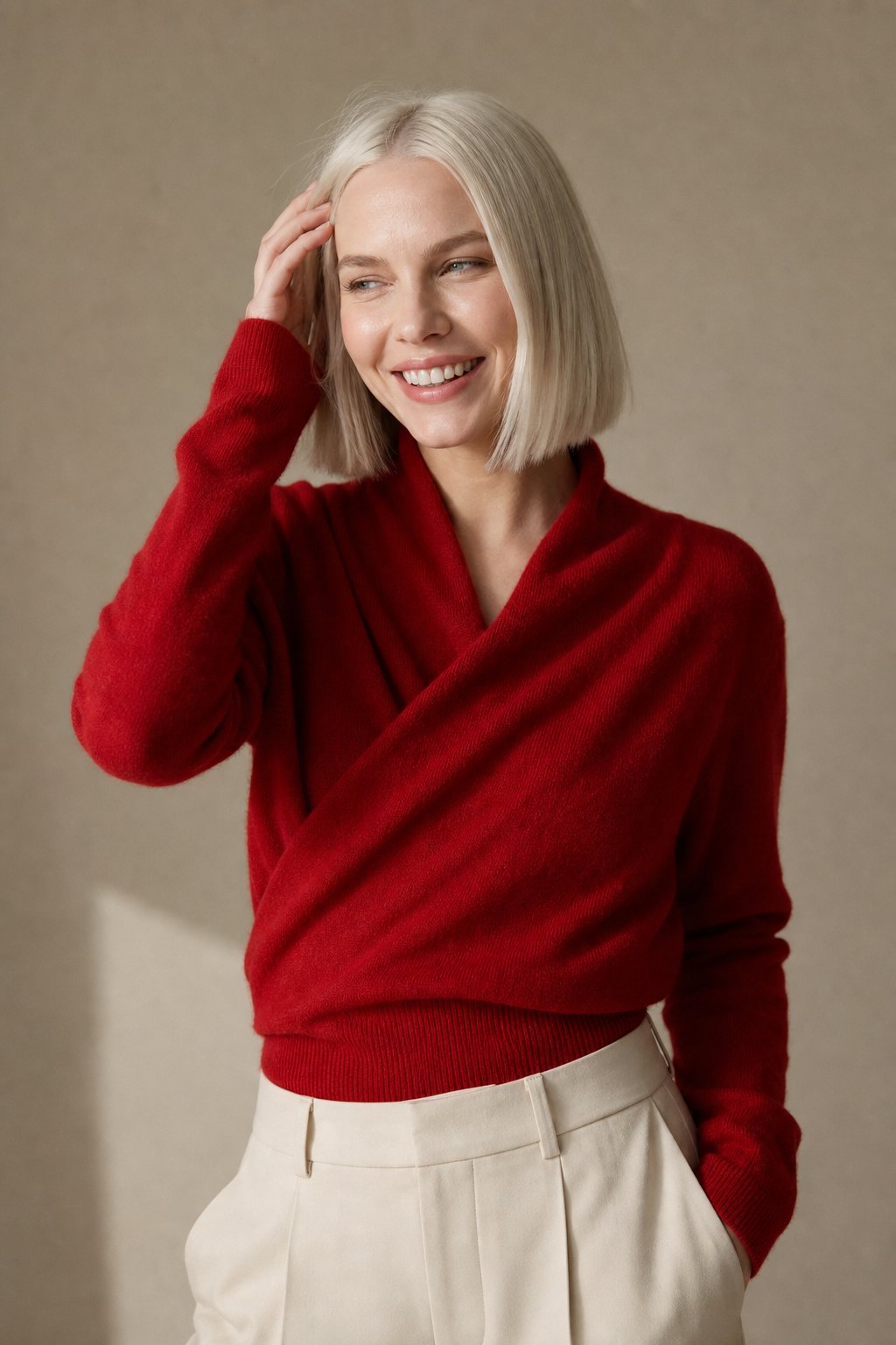 Madison | Womens Wrap Sweater Long Sleeve V-Neck