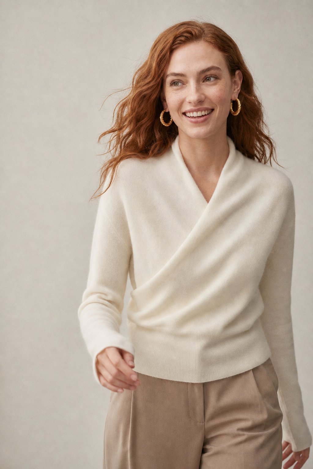 Madison | Womens Wrap Sweater Long Sleeve V-Neck