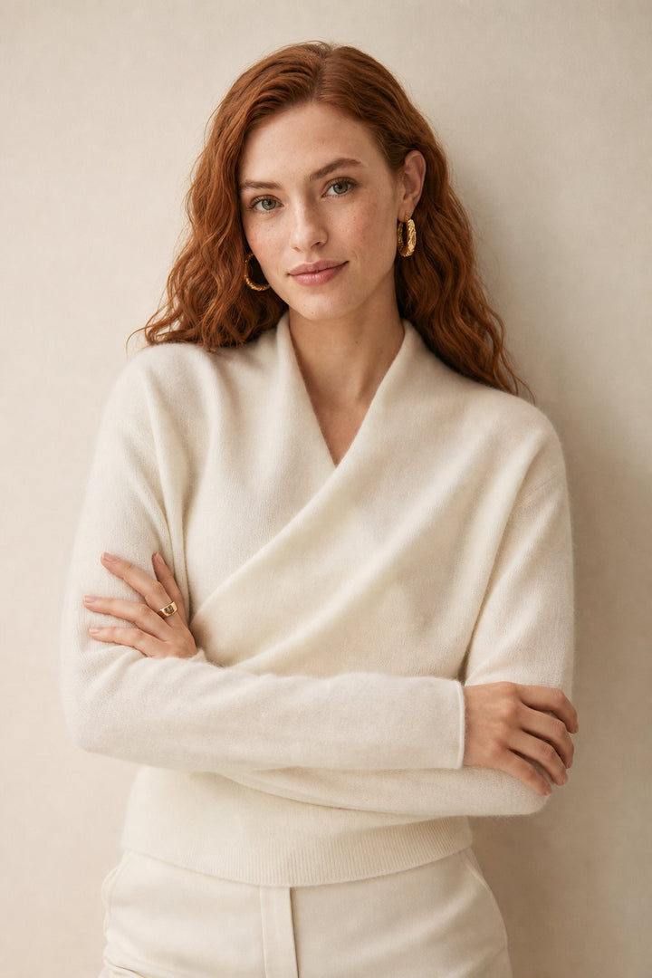 Madison | Womens Wrap Sweater Long Sleeve V-Neck