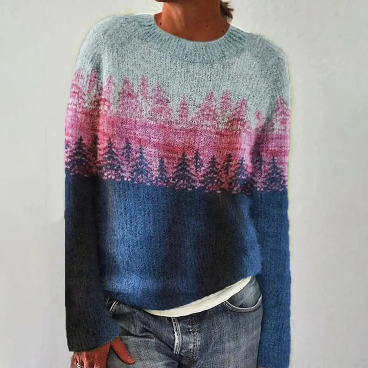 Noor | Womens Striped Knit Pullover Sweater