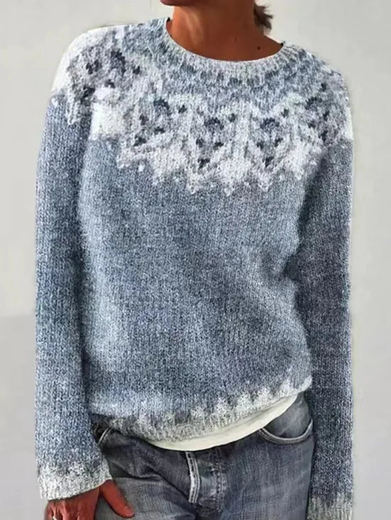 Noor | Womens Striped Knit Pullover Sweater