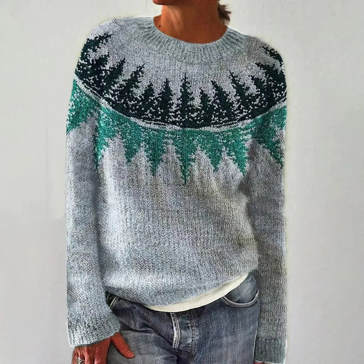 Noor | Womens Striped Knit Pullover Sweater