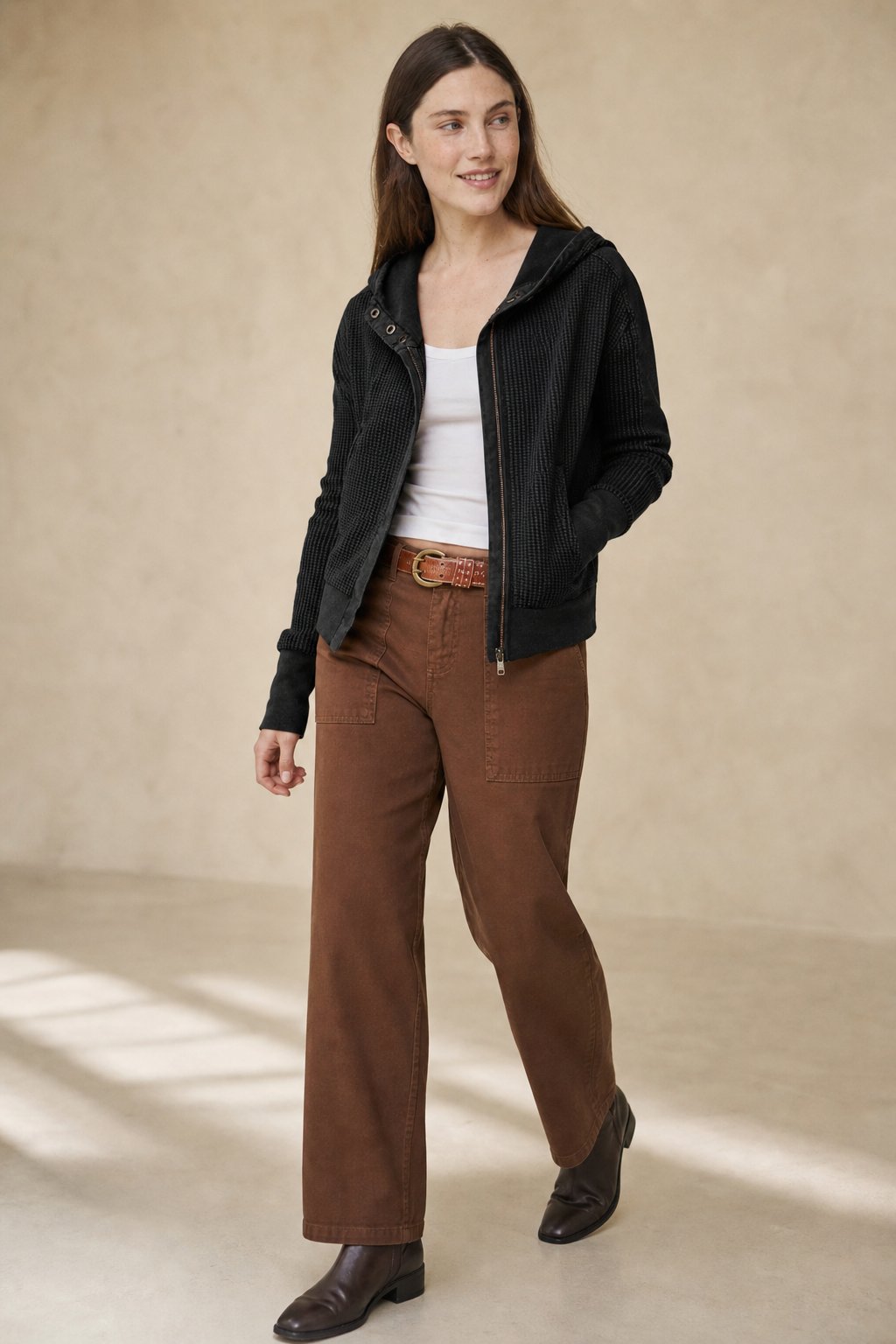 Greta | Relaxed Zip Hooded Jacket