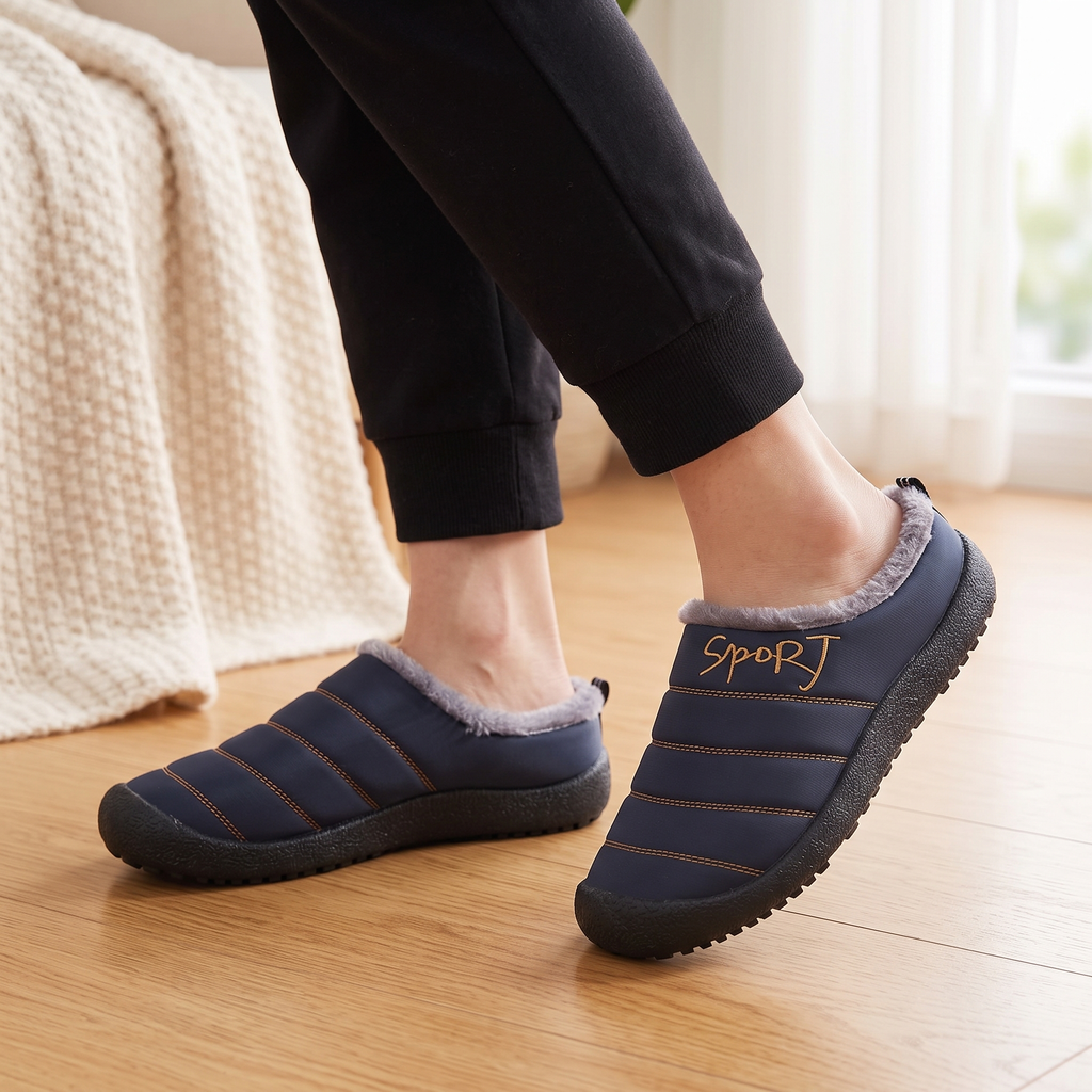 Cameron | Quilted Fur Lined Slippers