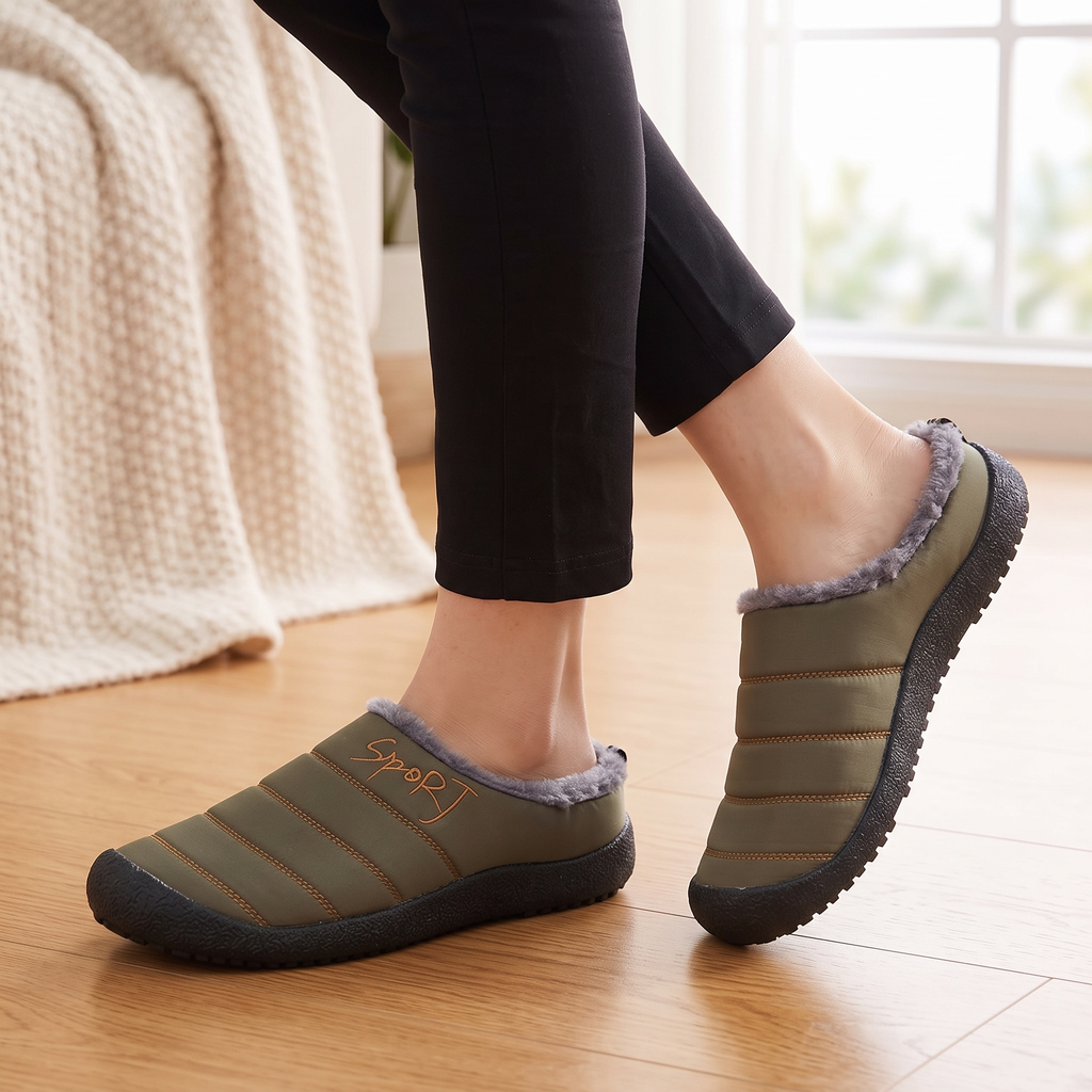 Cameron | Quilted Fur Lined Slippers