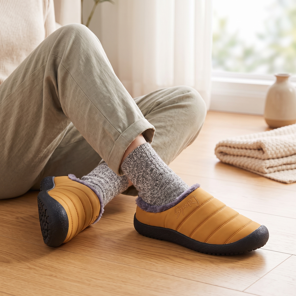 Cameron | Quilted Fur Lined Slippers