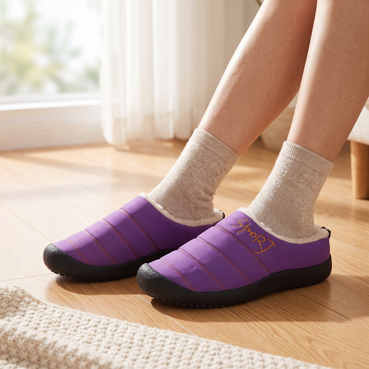 Cameron | Quilted Fur Lined Slippers